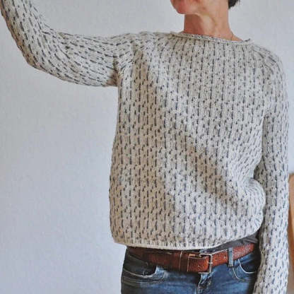 Signe – Pull rétro à motif gouttes de pluie