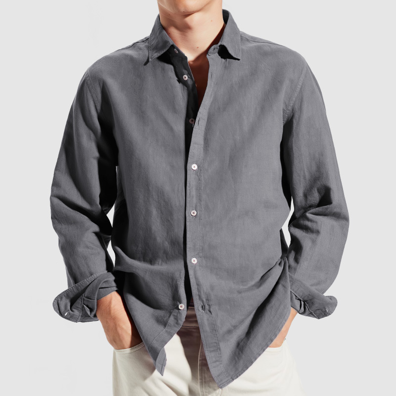Chemise Décontractée Pour Homme, Coupe Régulière, En Coton Doux