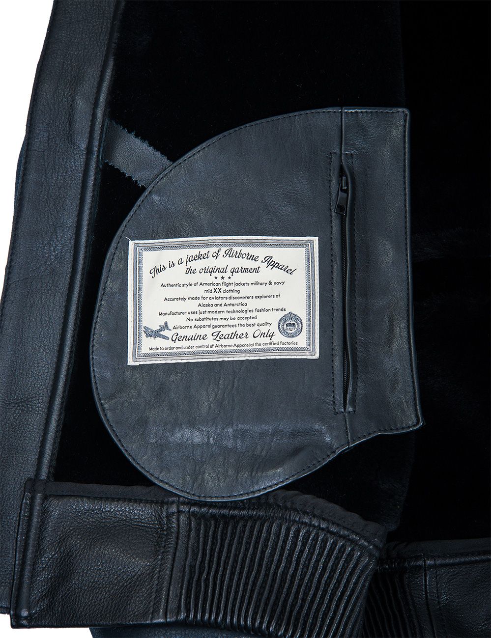 50% DE RÉDUCTION - VESTE DE VOL B-15 FAST EAGLE EN CUIR DE MOUTON BLEU MARINE [ÉPUISÉ]