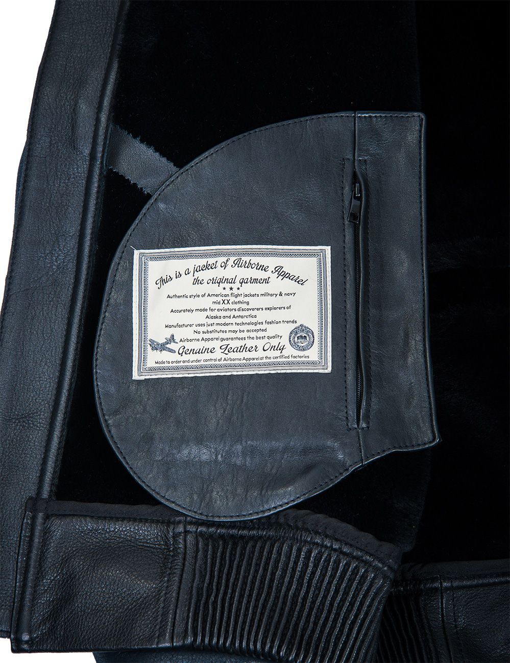 50% DE RÉDUCTION - VESTE DE VOL B-15 FAST EAGLE EN CUIR DE MOUTON BLEU MARINE [ÉPUISÉ]