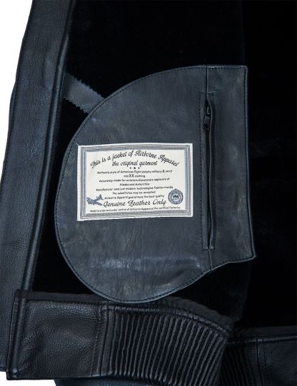 50% DE RÉDUCTION - VESTE DE VOL B-15 FAST EAGLE EN CUIR DE MOUTON BLEU MARINE [ÉPUISÉ]