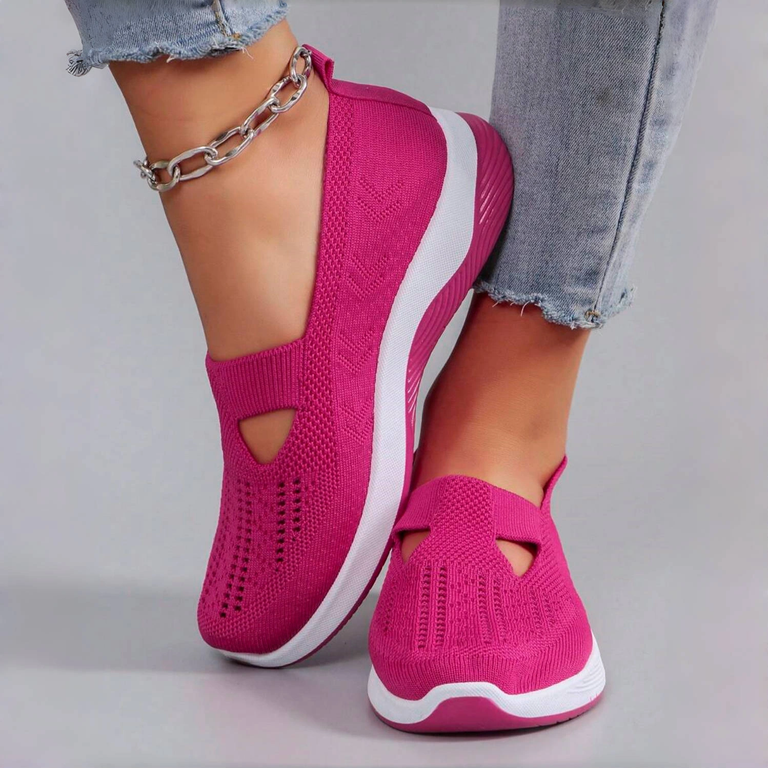🔥Laatste dag van de promotie - 70% KORTING🔥 - Comfortabele en ademende gebreide sneakers voor dames
