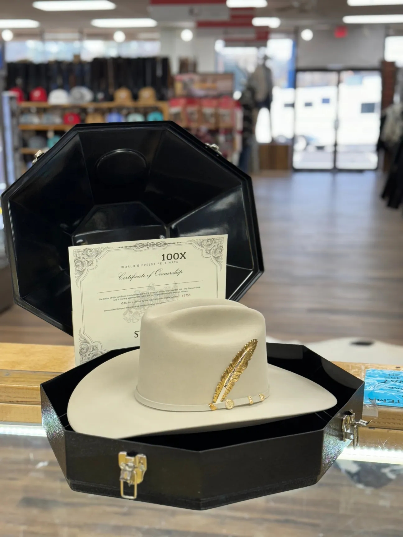 Cowboyhoed 100x President Silver Belly Copa Alta