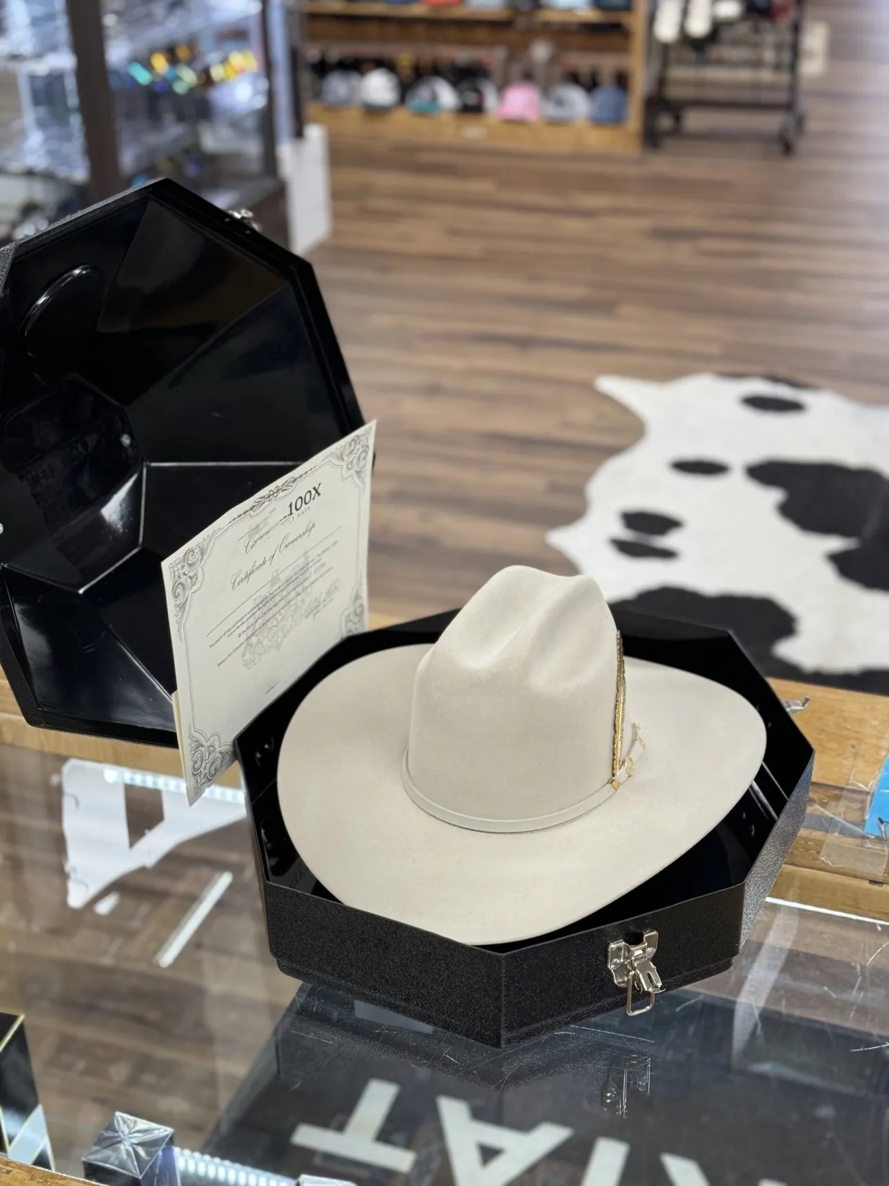 Cowboyhoed 100x President Silver Belly Copa Alta