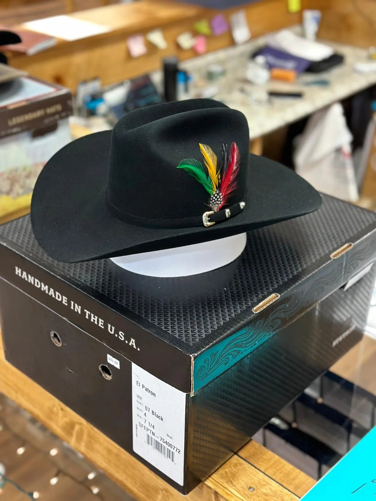 Zwarte El Patron cowboyhoed