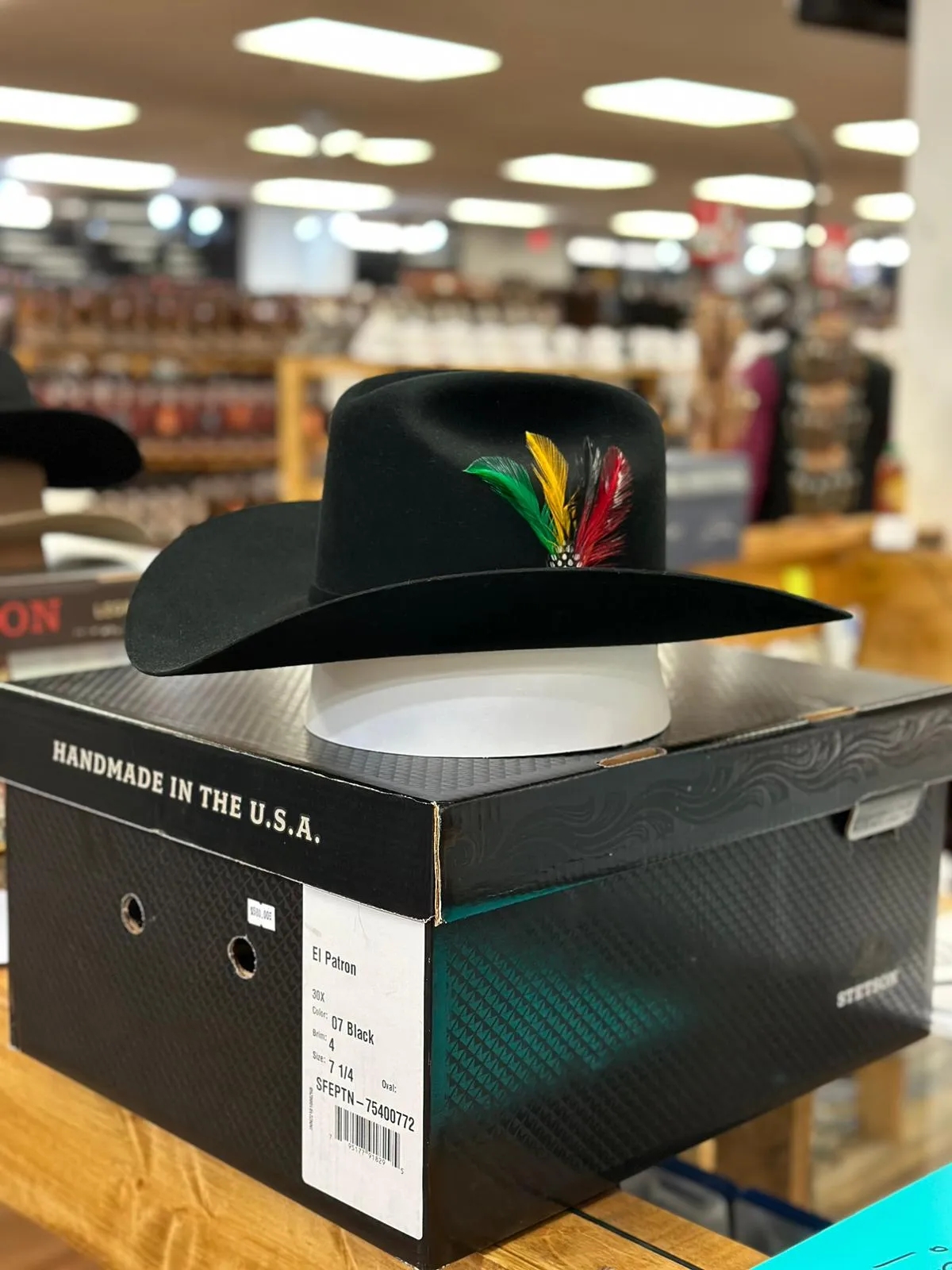 Zwarte El Patron cowboyhoed