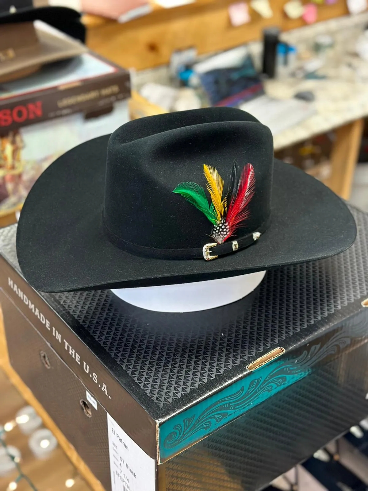 Zwarte El Patron cowboyhoed