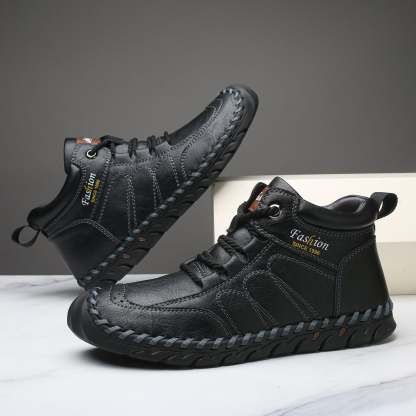 Last Day 60% OFF🔥⏱️Christmas Promotion⏱️🔥Men's Casual Leather Good Arch Support & Non-slip Outdoor  Breathable Walking Shoes