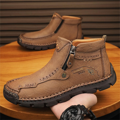 (🔥BLACK FRIDAY SALE - 70% OFF)Men's Casual Handmade Leather Boots - Prevent Foot Diseases