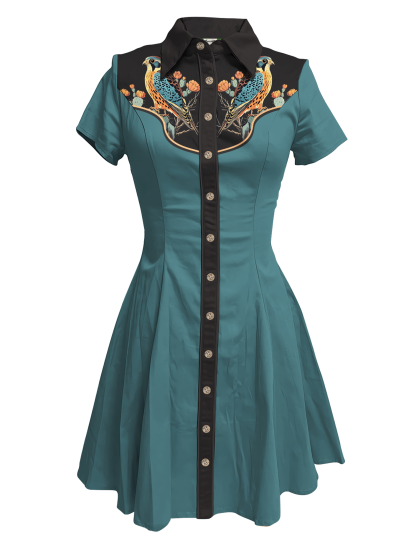 Oiseau et Fleurs - Robe 100 % Coton