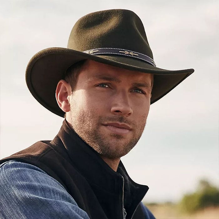 Chapeau de cow-boy en laine écrasable