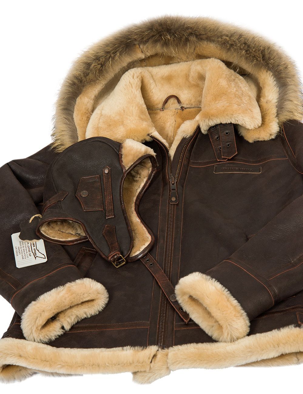 VESTE DE PILOTE EN LAINAGE B-3 AVEC CAPUCHE [LIVRAISON GRATUITE AUJOURD'HUI]