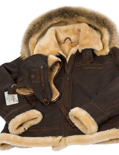 VESTE DE PILOTE EN LAINAGE B-3 AVEC CAPUCHE [LIVRAISON GRATUITE AUJOURD'HUI]