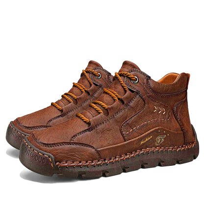 Chaussures en cuir pour hommes faites à la main - Soulage la douleur aux pieds