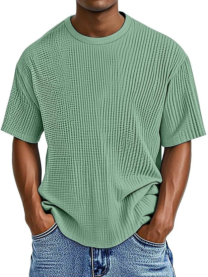 Ruimvallend zomer-T-shirt met ronde hals voor heren