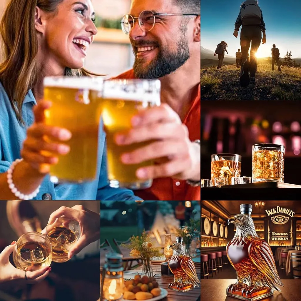 Whiskyfles in de vorm van een adelaar