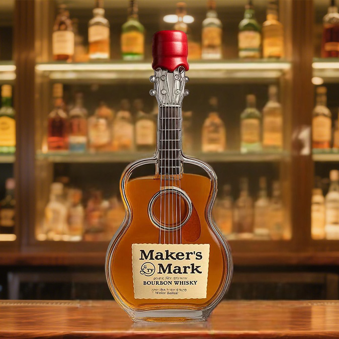 Bouteille de whisky guitare