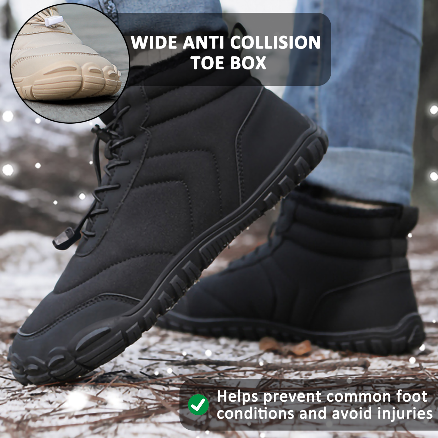 Winddichte en antislip sneeuwlaarzen, rode winter schoenen (Unisex)