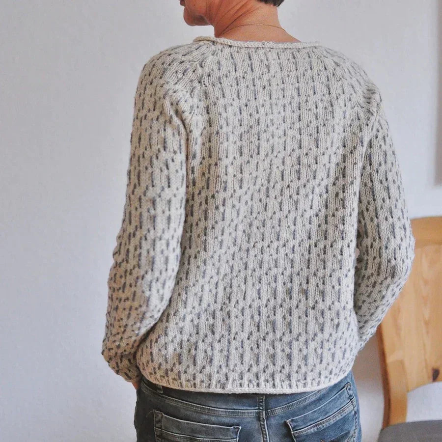 Signe – Pull rétro à motif gouttes de pluie