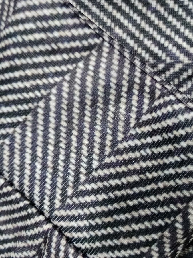 Pull à col montant avec bouton, design vintage western en chevrons pour hommes