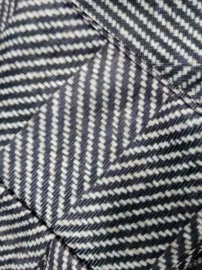 Pull à col montant avec bouton, design vintage western en chevrons pour hommes