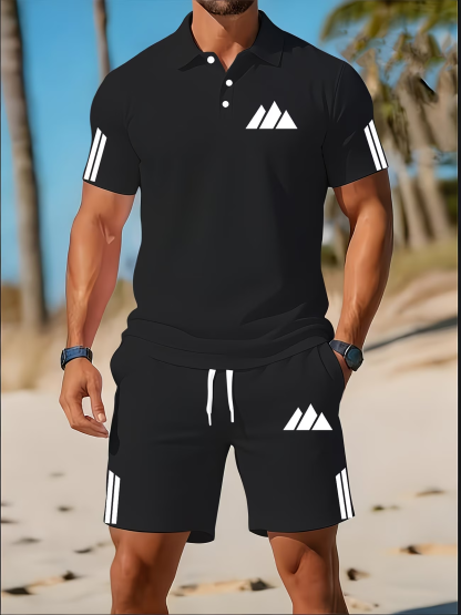 ⏰ Dernier jour : 50 % de réduction ! 🔥 - Ensemble sport homme avec polo et short slim
