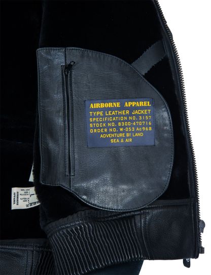 50% DE RÉDUCTION - VESTE DE VOL B-15 FAST EAGLE EN CUIR DE MOUTON BLEU MARINE [ÉPUISÉ]