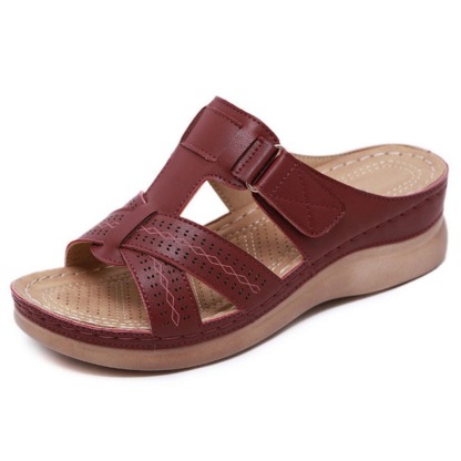 LAATSTE DAG 49% KORTING - VROUWEN PREMIUM LEER ORTHOPEDISCHE SANDALEN