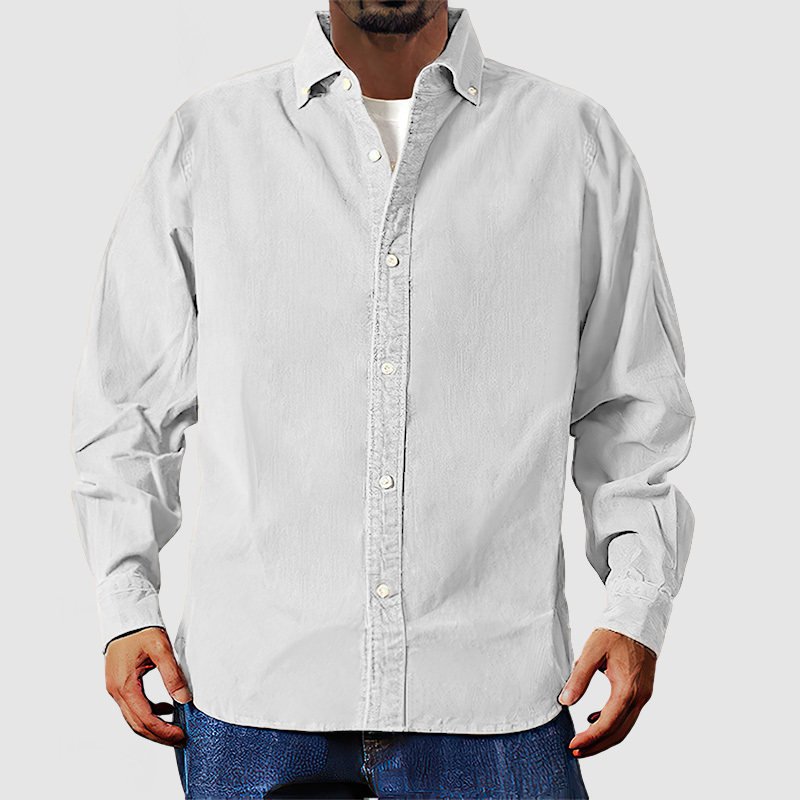 Chemise basique vintage lavée pour homme