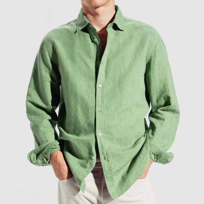 Chemise Décontractée Pour Homme, Coupe Régulière, En Coton Doux