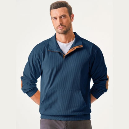 🔥Autumn Pre-sale🔥Men's Casual Long Sleeve Stand Collar Pullover Sweater