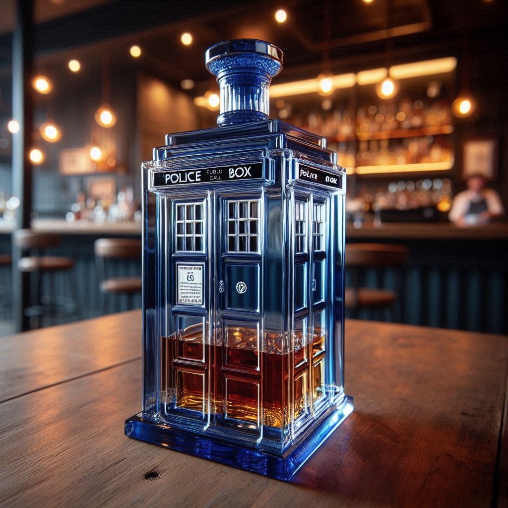Spaarpot in de vorm van een whiskyfles