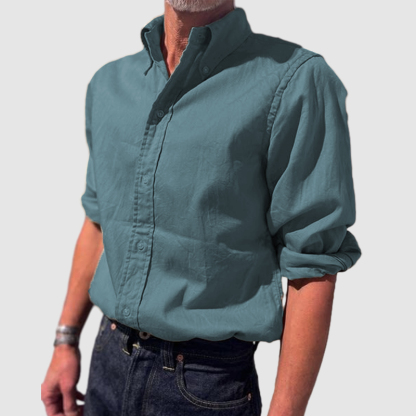 Chemise à manches longues vintage pour homme