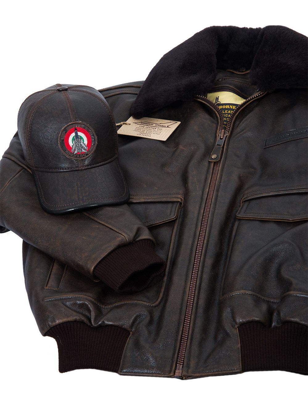 (NOUVEAUTÉS) VESTE EN CUIR DE VOL A-2 AVEC DOUBLURE