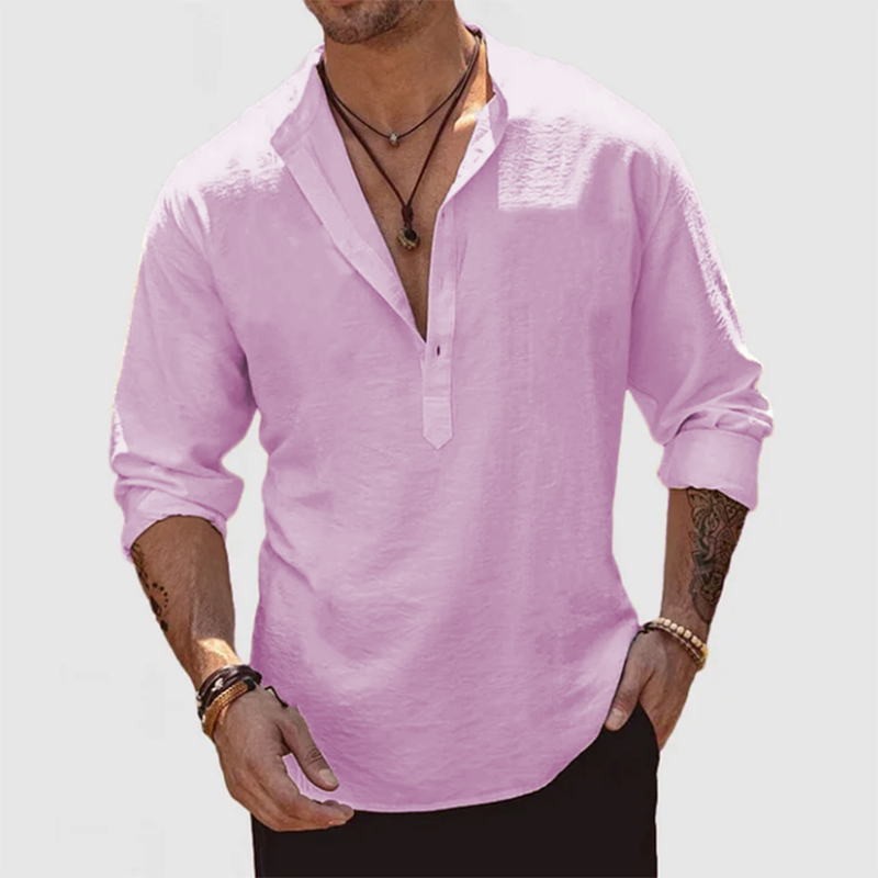 Chemise Décontractée en Coton et Lin pour Homme – Usage Quotidien
