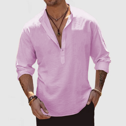 Chemise Décontractée en Coton et Lin pour Homme – Usage Quotidien