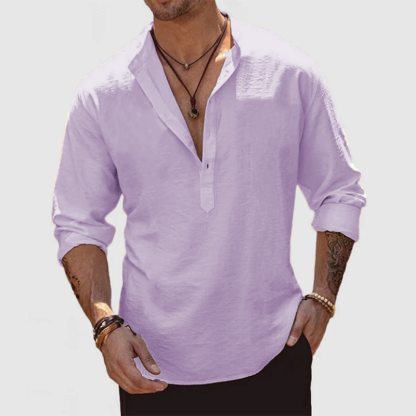 Chemise Décontractée en Coton et Lin pour Homme – Usage Quotidien