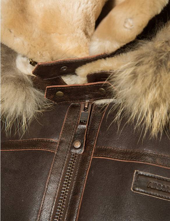 VESTE DE PILOTE EN LAINAGE B-3 AVEC CAPUCHE [LIVRAISON GRATUITE AUJOURD'HUI]