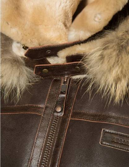 VESTE DE PILOTE EN LAINAGE B-3 AVEC CAPUCHE [LIVRAISON GRATUITE AUJOURD'HUI]