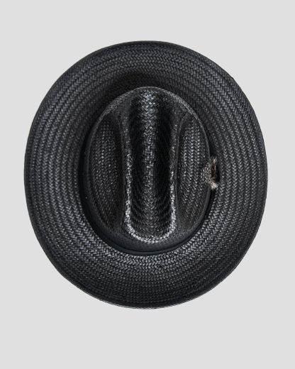 Chapeau Fedora en Paille Miller Ranch - Ébène