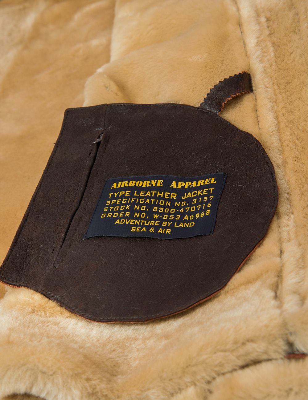 VESTE DE PILOTE EN LAINAGE B-3 AVEC CAPUCHE [LIVRAISON GRATUITE AUJOURD'HUI]