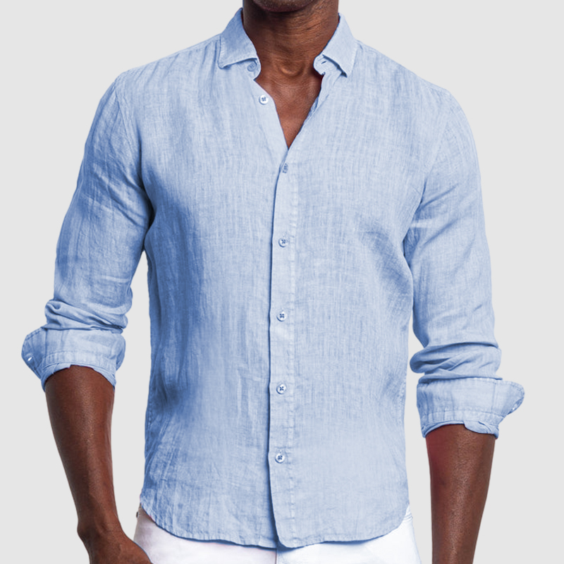 Chemise à manches longues vintage pour homme