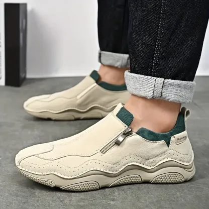🔥Promotie van de week: -70 %🔥 Casual sneakers voor heren – Ademend synthetisch bovenwerk, antislip rubberen zool, comfortabele stoffen voering voor wandelen en rijden