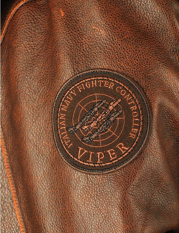 Veste en cuir aviator Harrier Top Gun Cap