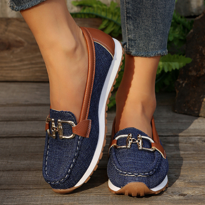 Casual wandelschoenen voor dames met kettingdecoratie, comfortabel