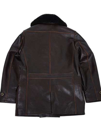 Grand Manteau Peacoat en Cuir Western d'Hiver Art. 709