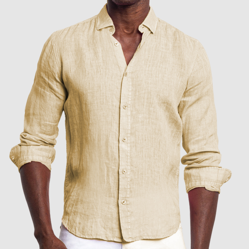 Chemise à manches longues vintage pour homme