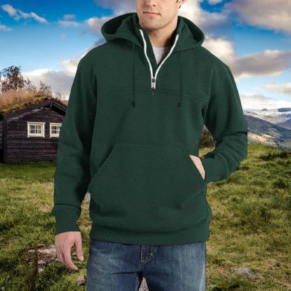 Sweat à capuche à manches longues pour homme, style décontracté avec poche