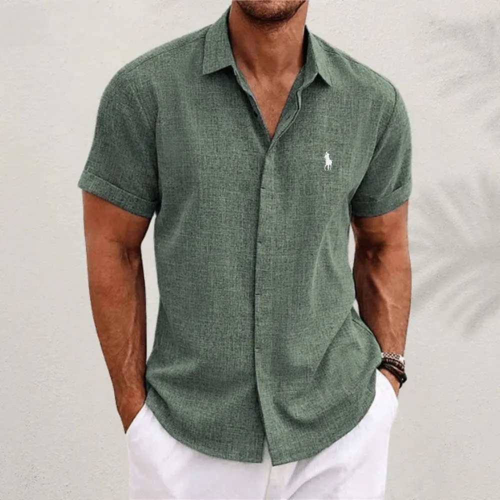 Chemise homme classique en lin et coton – élégance légère