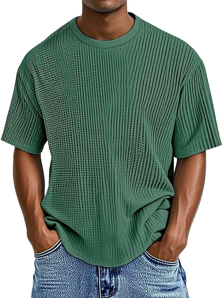Ruimvallend zomer-T-shirt met ronde hals voor heren